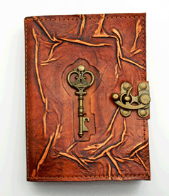 Embossed Leather Key Journal